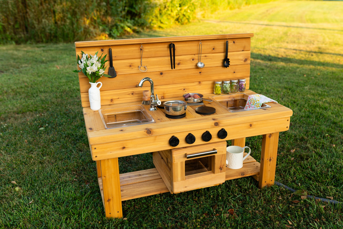 Centered Simple Kitchen with Oven (Clear Sinks)