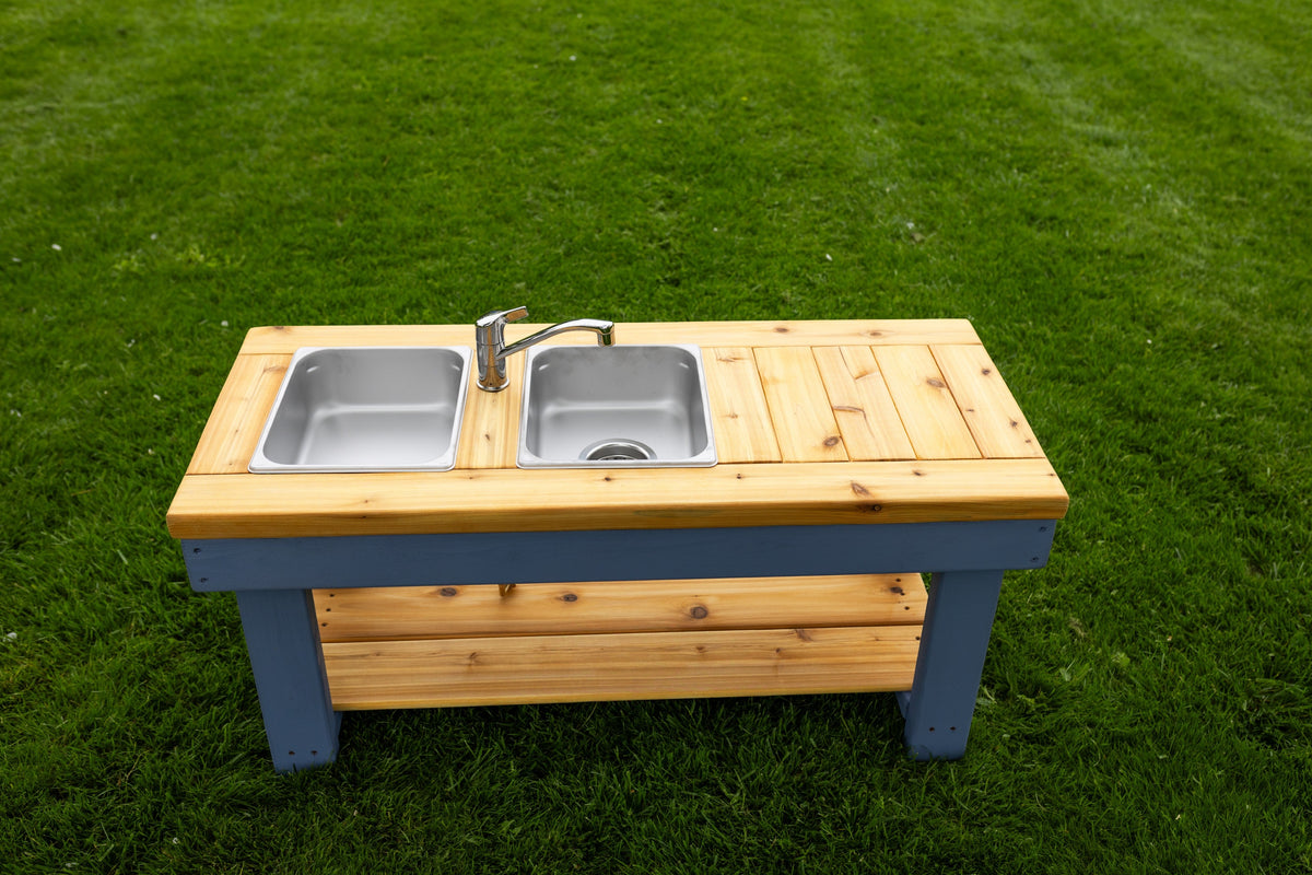 Painted Simple Mud Kitchen (with shelf)