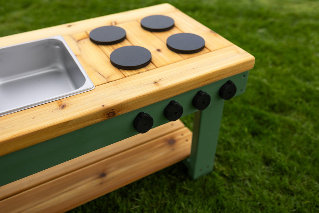 Painted Simple Mud Kitchen (with shelf)