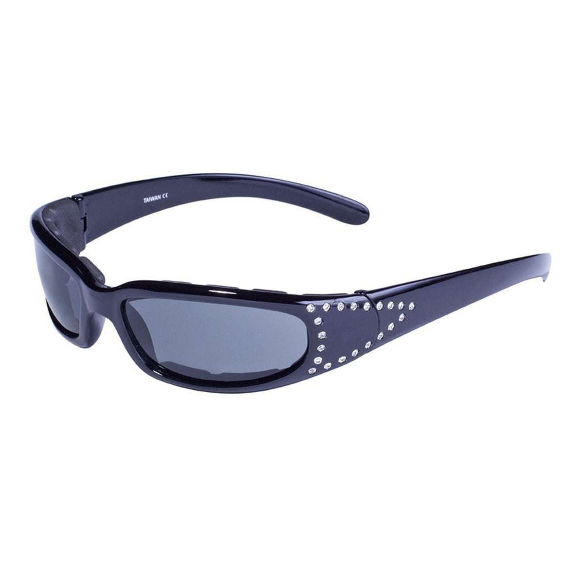 Global Vision Marilyn 3 Damen-Motorradbrille mit Strasssteinen. Gepolsterte Bling-Fahrerbrille