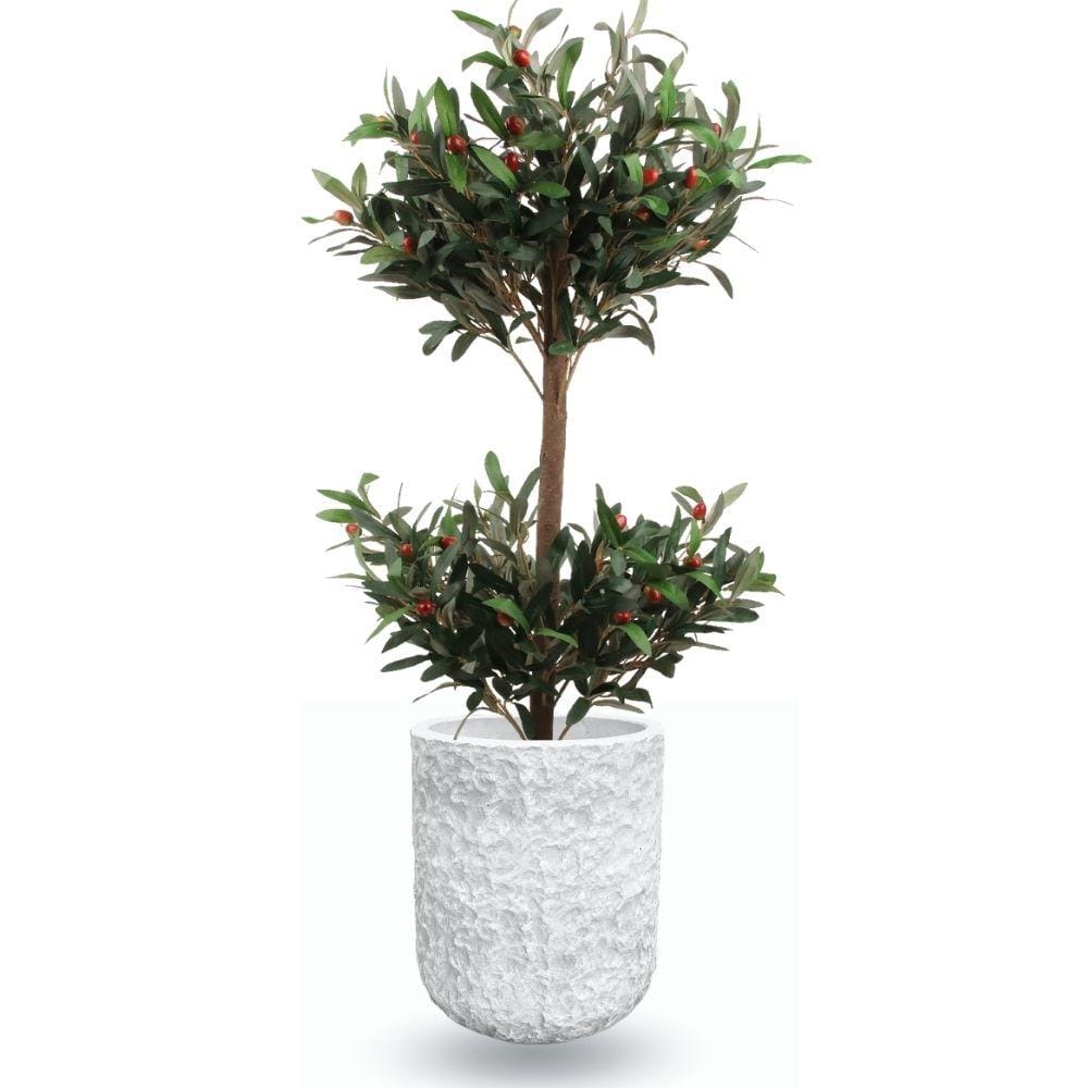 Vela Cement Rock Planter 14''