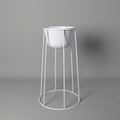 Nura White Raised Metal Pot Planter 2.5’