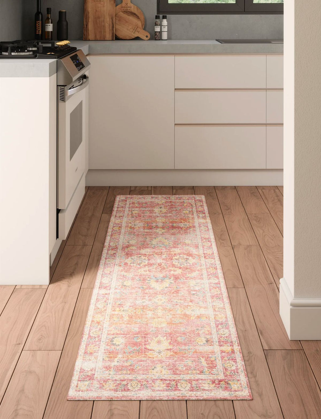 Elyse Pink Yellow Rug