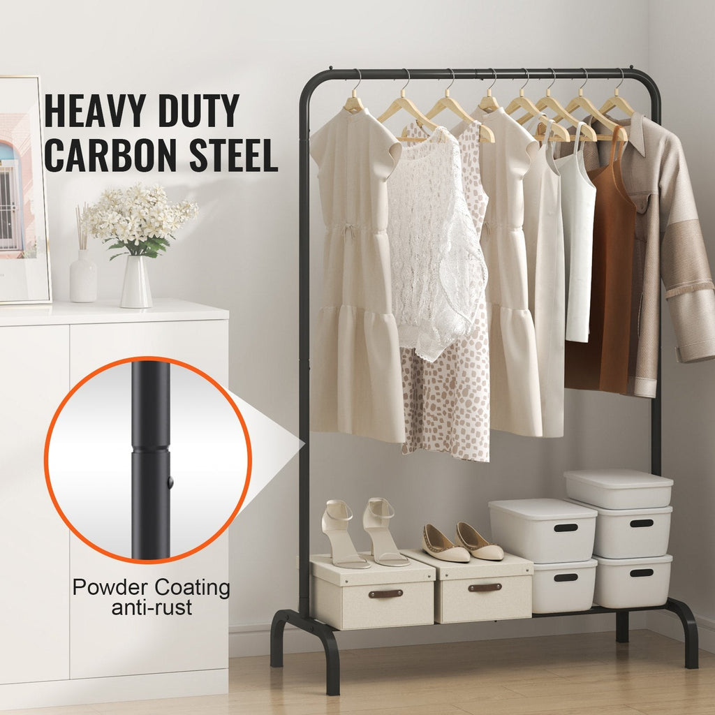 VEVOR Clothes Rack, Heavy Duty Clothing Garment Rack With Hanging Rod Green Sir Loin