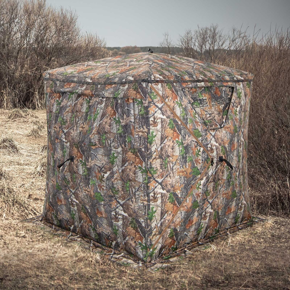 Tente d'affût de chasse portable pop-up 2-3 personnes avec sac de transport et poche de rangement