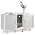 Recinto patentado para arenero de gato con 2 puertas, entrada sinuosa y tabla rascadora, gris