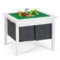 Table d’activités réversible 2 en 1 pour enfants avec 2 tiroirs de rangement, blanche