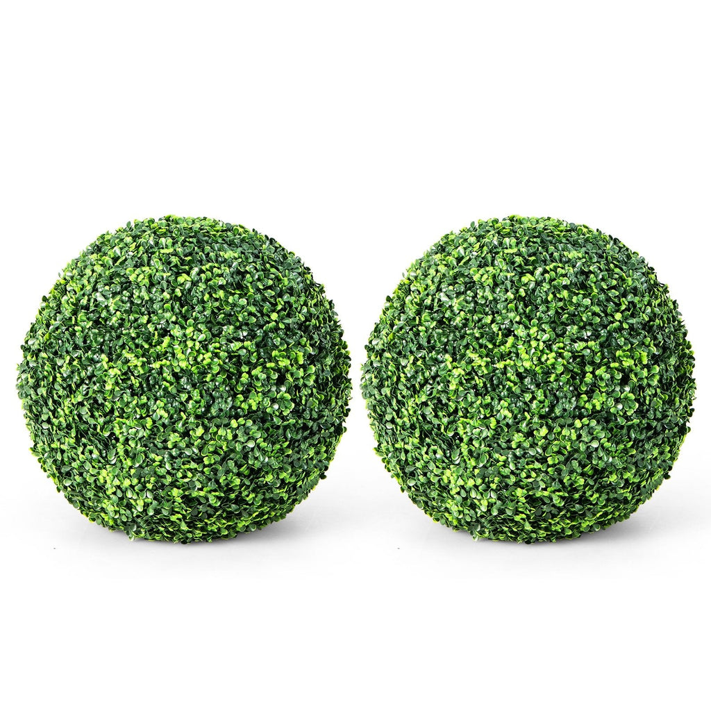 2 Piezas Bolas Topiarias Artificiales de 19 Pulgadas Plantas Falsas de Boj