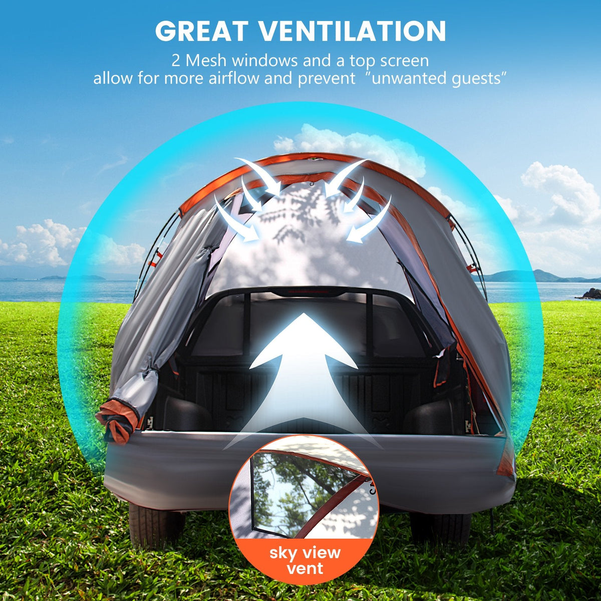 2 Person Portable Pickup Tent with Carry Bag-L