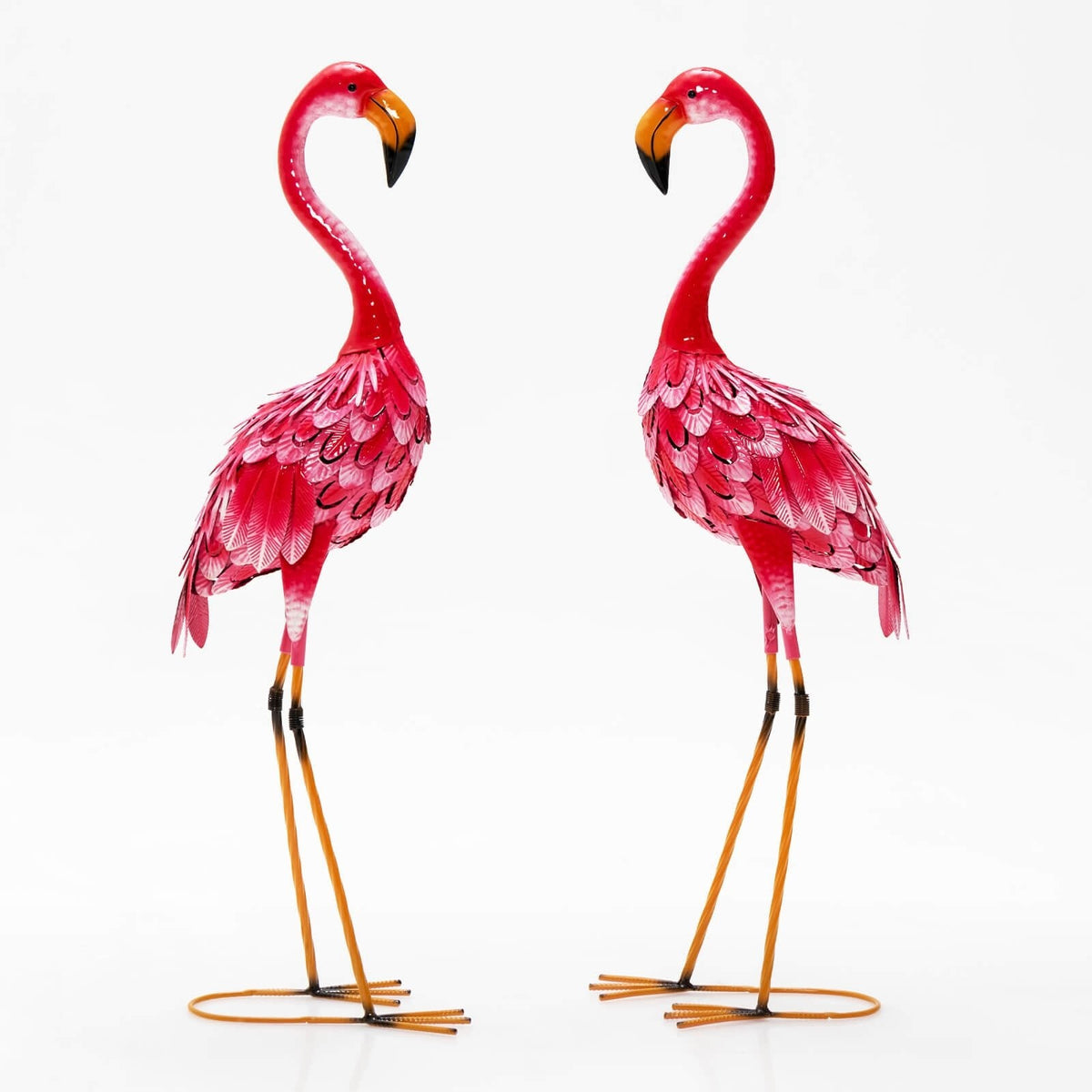 2-teiliges Flamingo-Gartenfiguren-Set