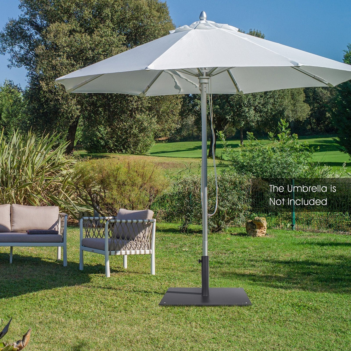 Base para sombrilla de patio de 20 pulgadas con 4 almohadillas ajustables