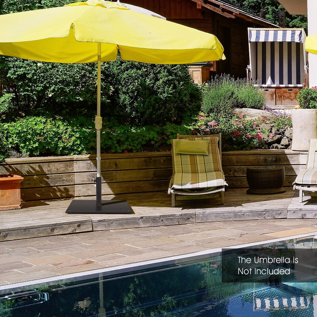 Base para sombrilla de patio de 20 pulgadas con 4 almohadillas ajustables