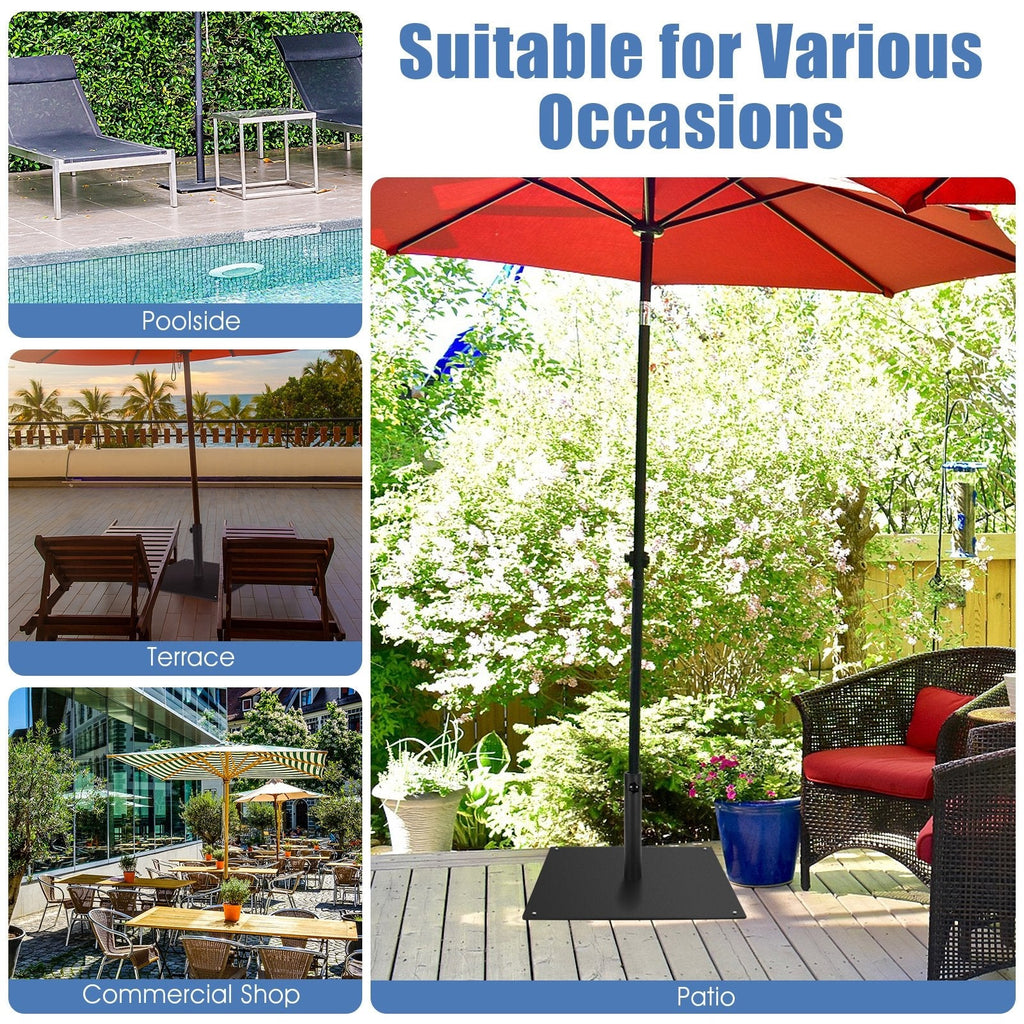 Base para sombrilla de patio de 20 pulgadas con 4 almohadillas ajustables