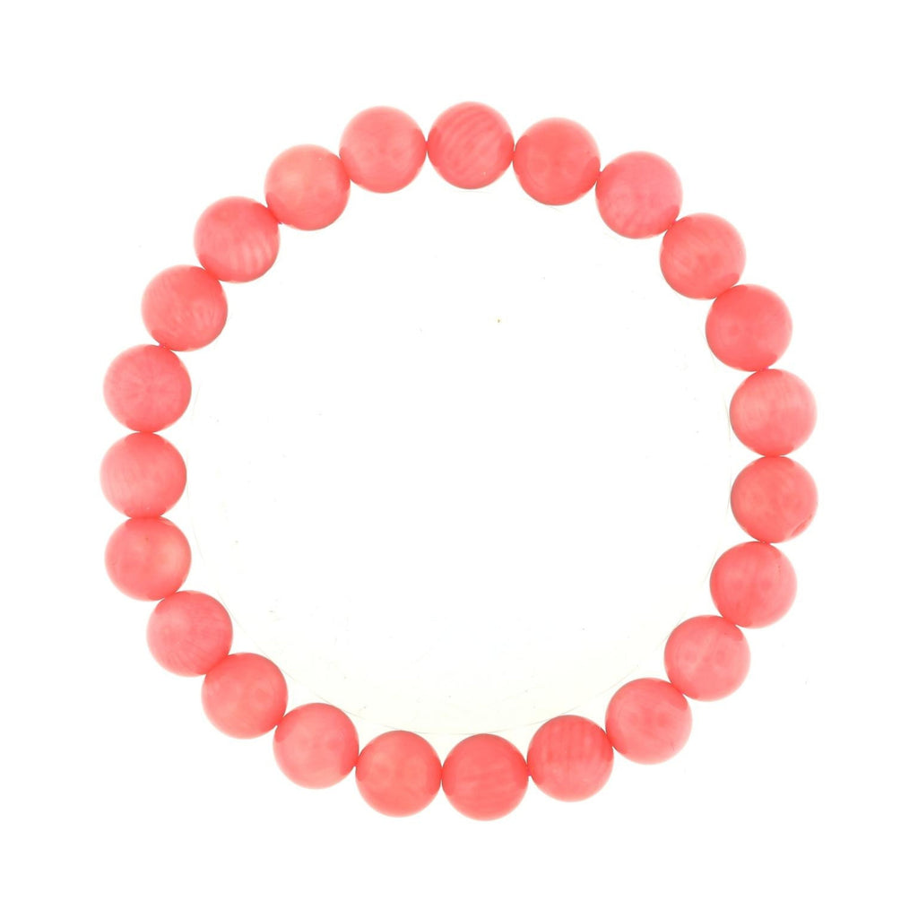 Pink Coral Bead Bracelet (Enhanced)