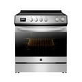 Cuisinière Kenmore en acier inoxydable, 30 po, 5 pi³, à induction, commandes frontales, 4 éléments, convection véritable avec fonction Air Fry.