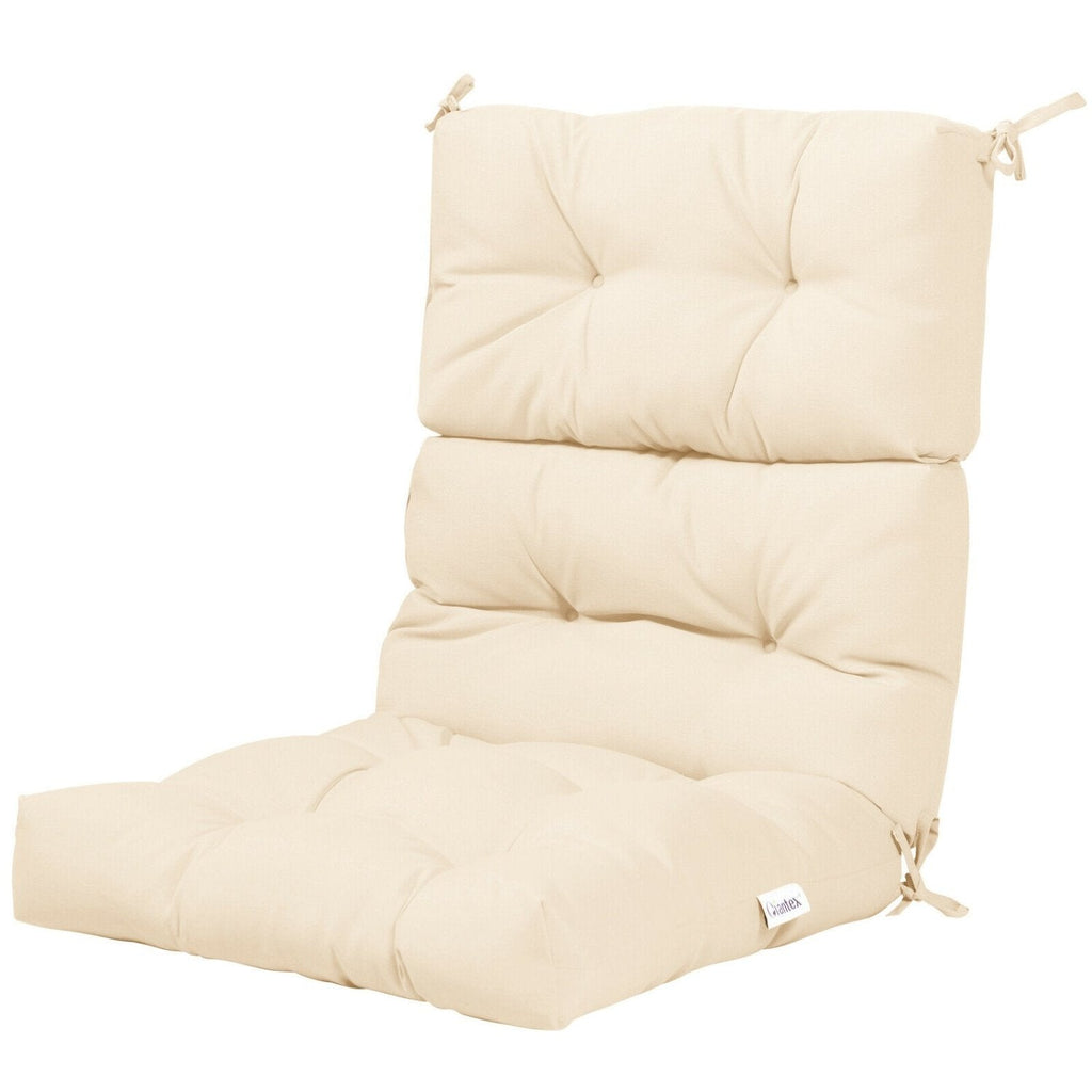 22 x 44 Zoll Getuftete Sitzauflage für Terrassenstühle – Beige