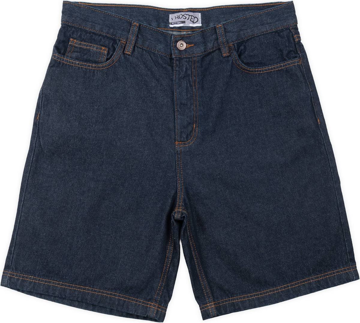 Bermudas holgadas 'Wavy' de Frosted Skateboards - Azul Selvedge