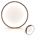 24W moderne LED-Deckenleuchte mit Holzoptik und Metallrahmen – Braun