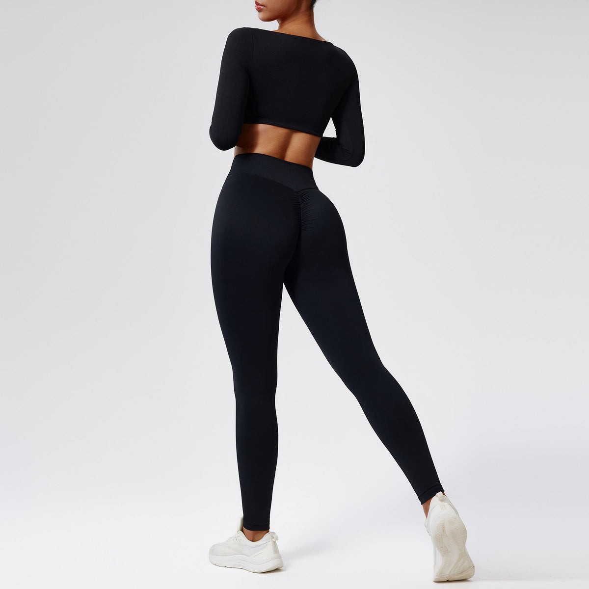 Schnelltrocknendes High-Waist-Laufset für Damen – Zweiteiliges Sport- und Trainingsoutfit