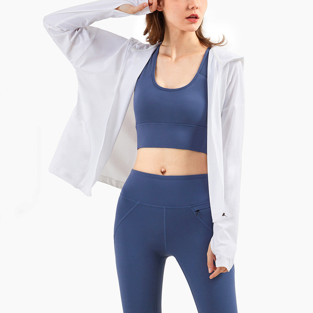 Survêtement de sport ample à capuche pour femme – Ensemble de sport avec fermeture zippée Close Lock