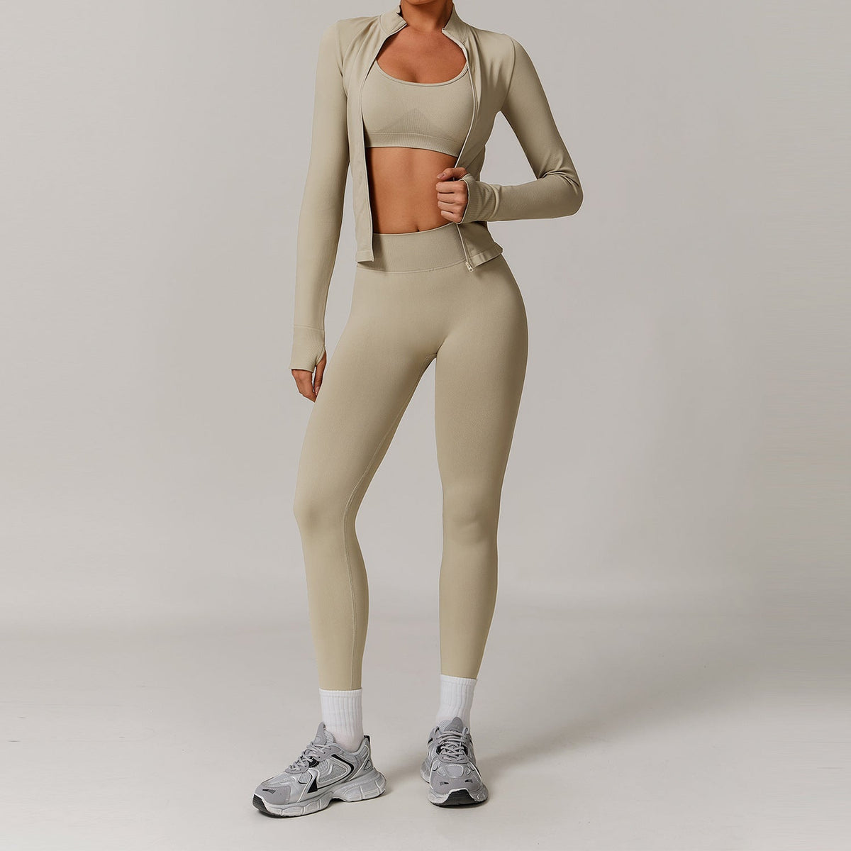 Nahtloses Damen-Yoga-Set mit Beauty-Rücken – Schnelltrocknende, eng anliegende Lauf- & Workout-Sportbekleidung