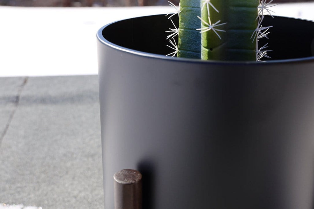 Rica - Mid-Century Modern Plant Stand With Black Planter (Multiple Sizes)
