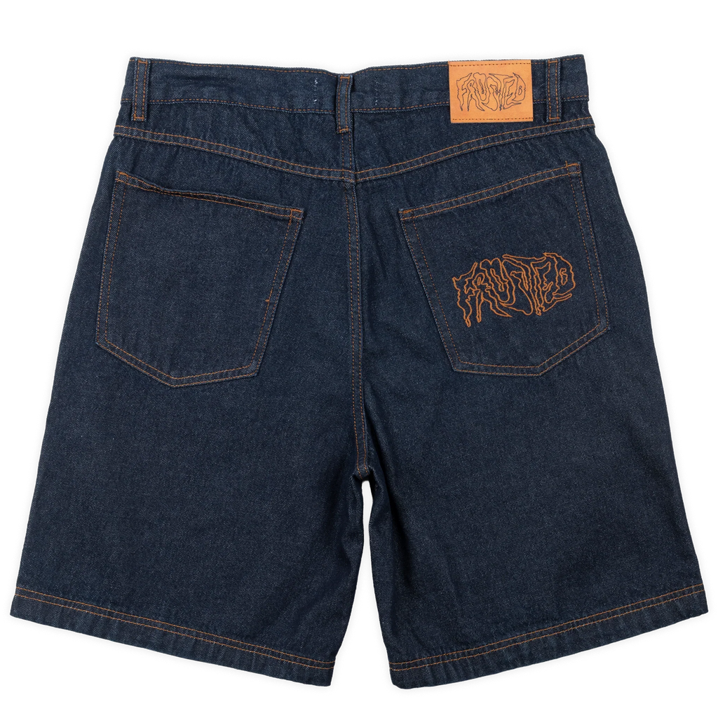 Bermudas holgadas 'Wavy' de Frosted Skateboards - Azul Selvedge