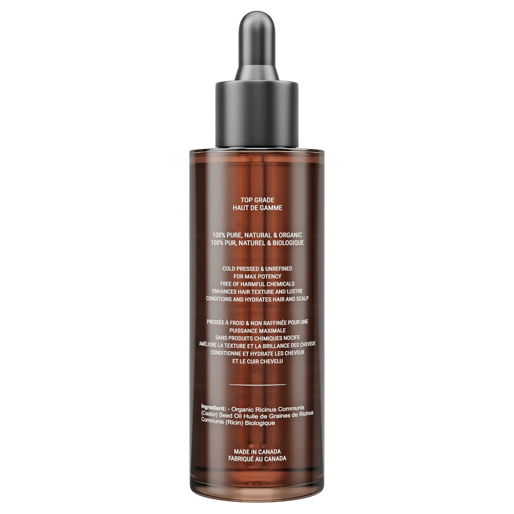 Canadian Grace 100% Organic Jamaican Black Castor Oil - For Hair, Edges, Brows & Dry Skin