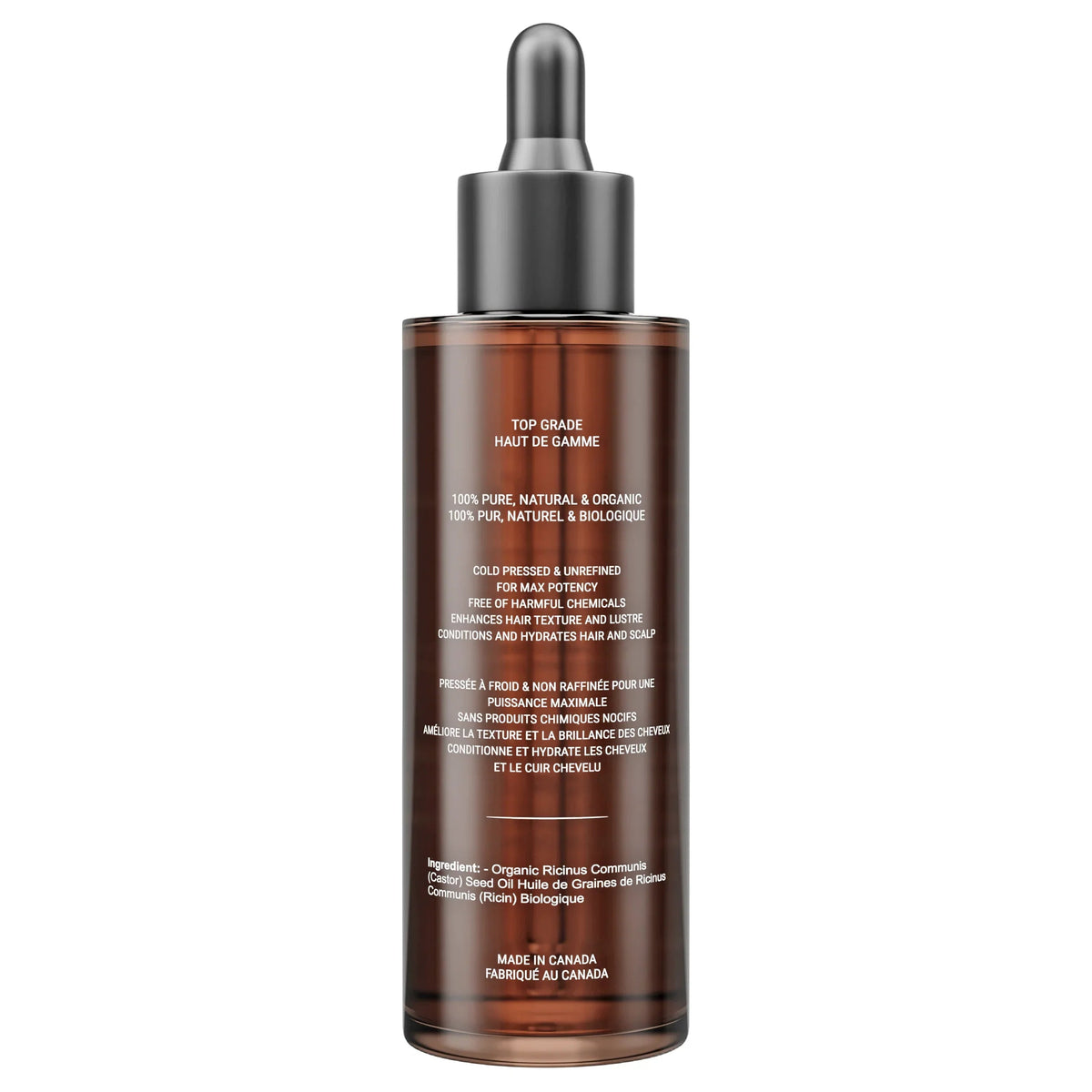 Canadian Grace 100% Organic Jamaican Black Castor Oil - For Hair, Edges, Brows & Dry Skin