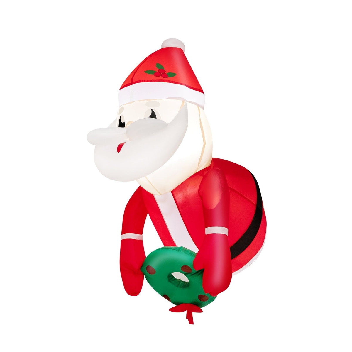 3.3 pieds de Père Noël gonflable lumineux sortant d'une fenêtre