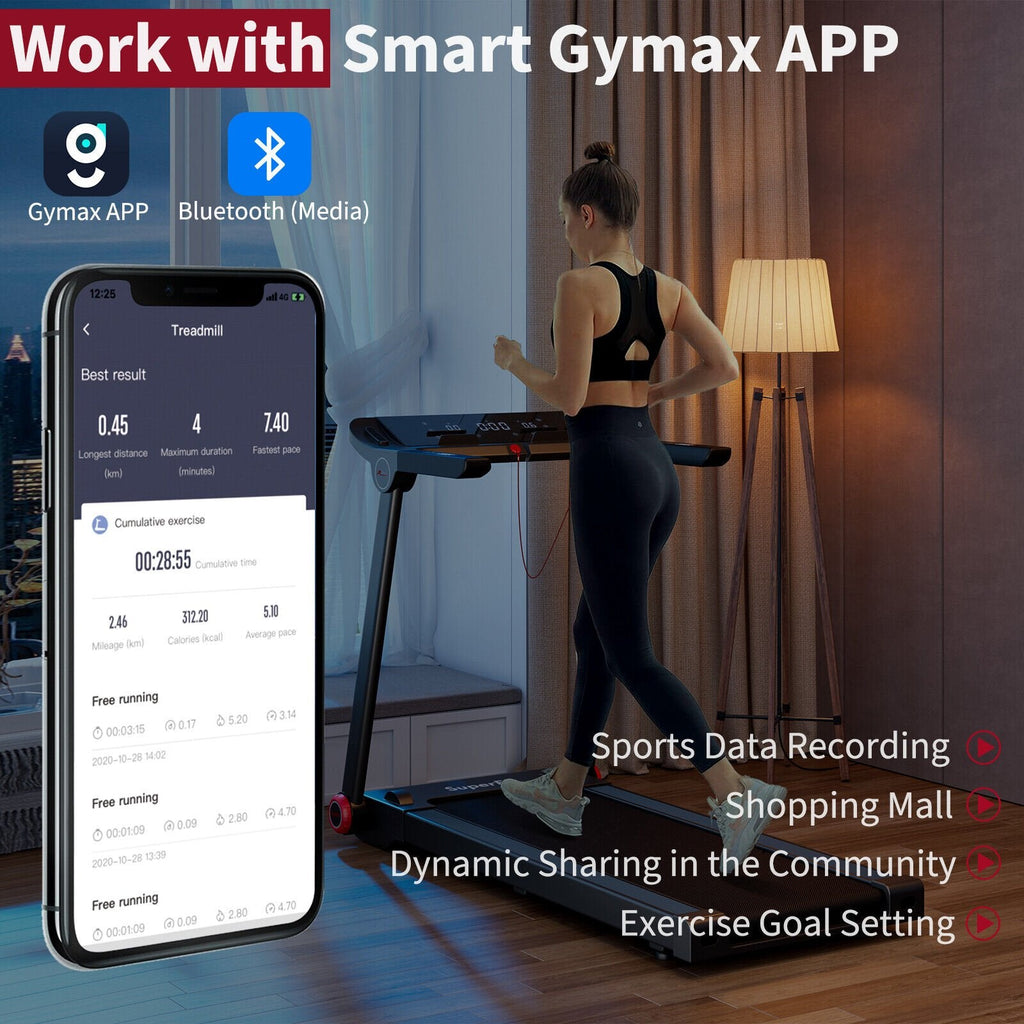 3,75 PS Faltrunway-Laufband mit App und 12 Voreinstellungen
