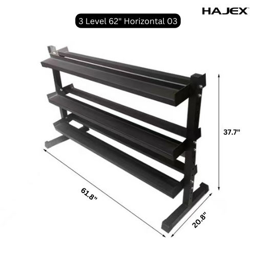 Steel Dumbbell Racks Vertical & Horizontal (3, 6, 8, 10 Levels)