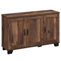 Buffet 3 portes avec étagères réglables et kits anti-basculement - Marron