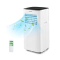 3-in-1 9000 BTU ポータブルエアコン 除湿機 24時間タイマー付き、ホワイト、280平方フィート