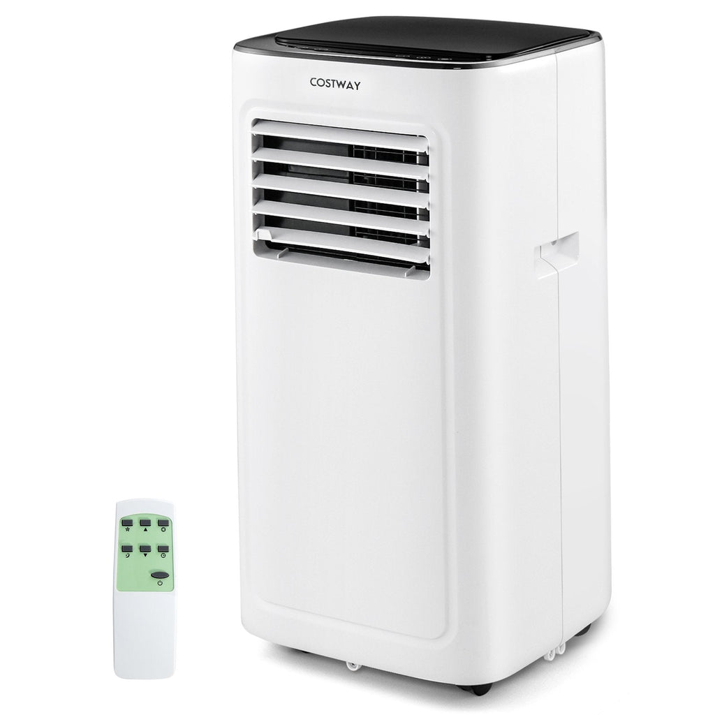 3-in-1 9000 BTU ポータブルエアコン 除湿機 24時間タイマー付き、ホワイト、280平方フィート