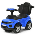 Voiture Porteur Poussée 3 en 1 avec Musique pour Tout-Petits - Bleu