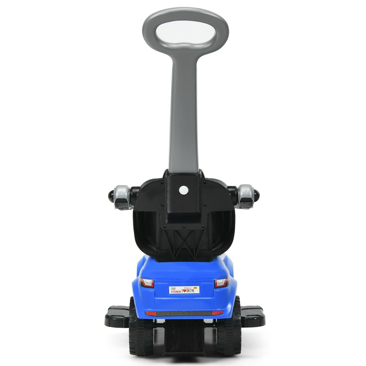 Voiture Porteur Poussée 3 en 1 avec Musique pour Tout-Petits - Bleu