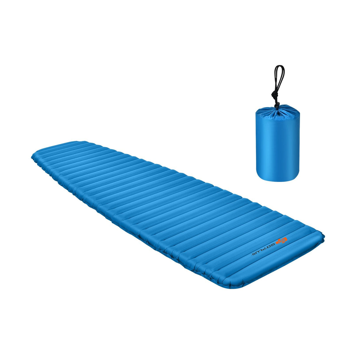 Colchoneta de camping inflable impermeable de 3 pulgadas de grosor - Azul