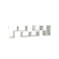 Mueble de TV de 3 piezas ajustable para televisores de hasta 65 pulgadas con estantes-Blanco