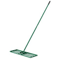 Râteau niveleur pour pelouse de 30 x 10 pouces avec manche ergonomique - Vert