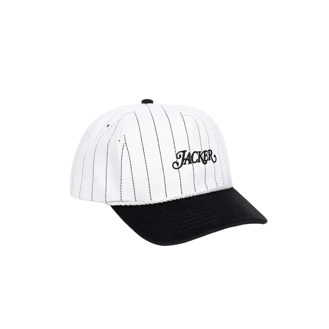 Gorra Snapback Jacker 'Classic Stripe' - Negro/Blanco
