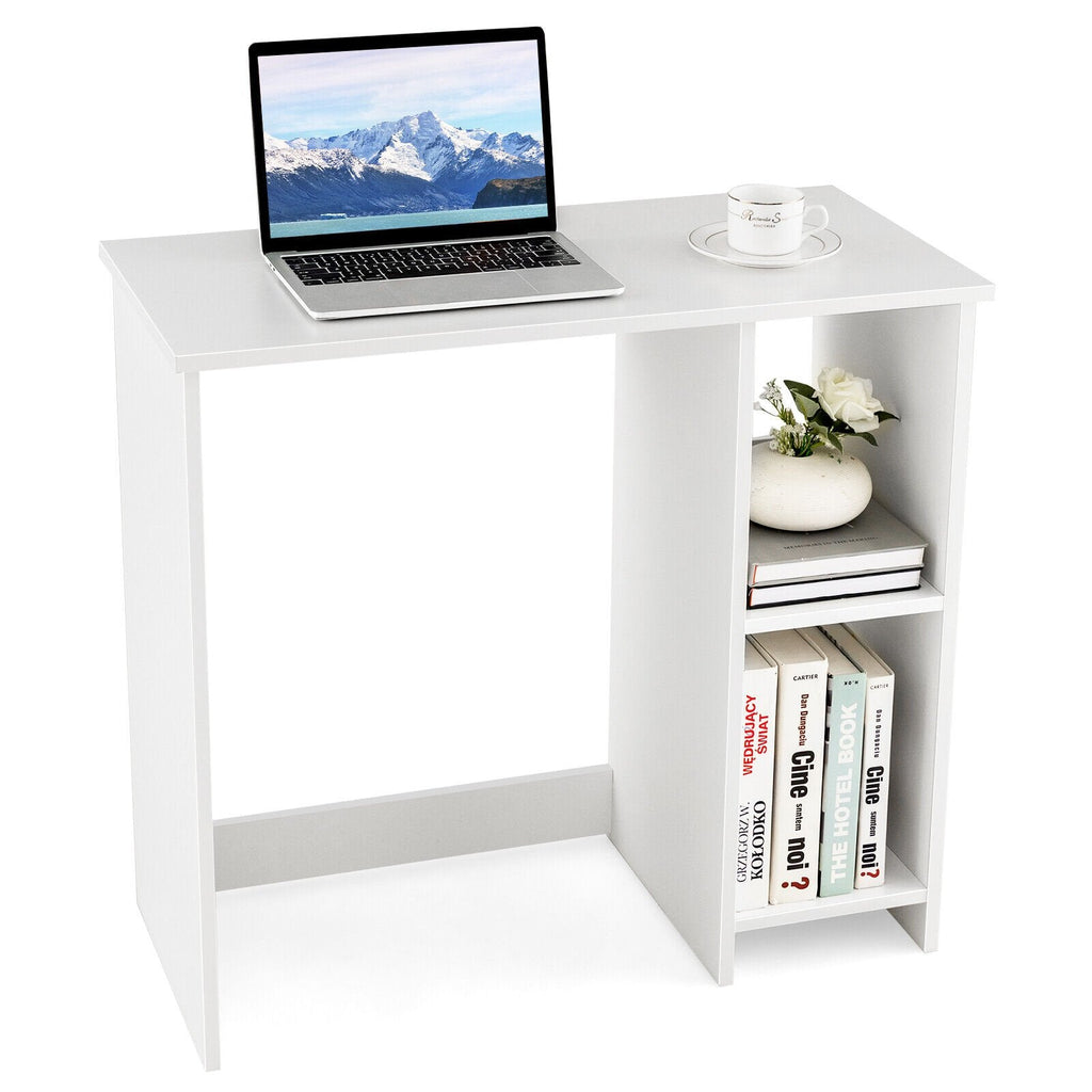 Bureau moderne de 31,5 pouces pour la maison avec 2 compartiments - Blanc