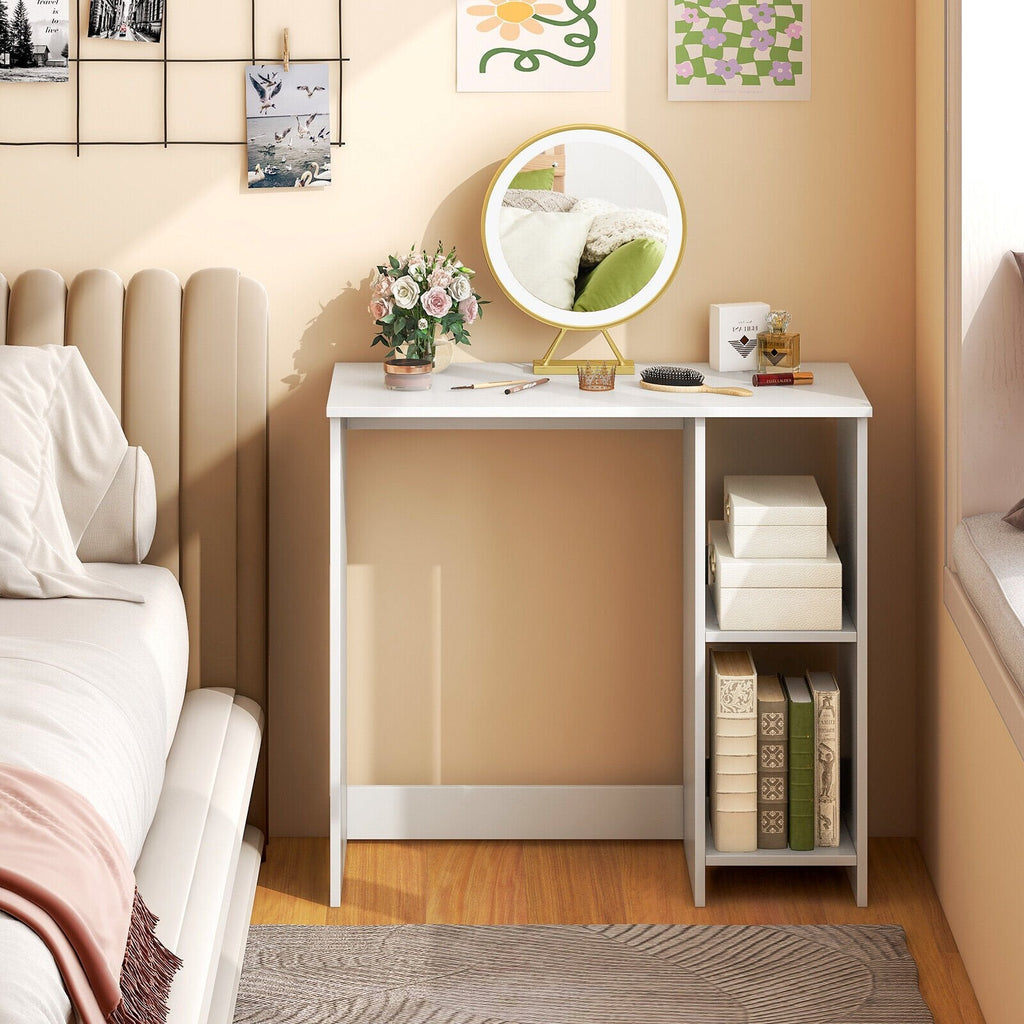 Bureau moderne de 31,5 pouces pour la maison avec 2 compartiments - Blanc