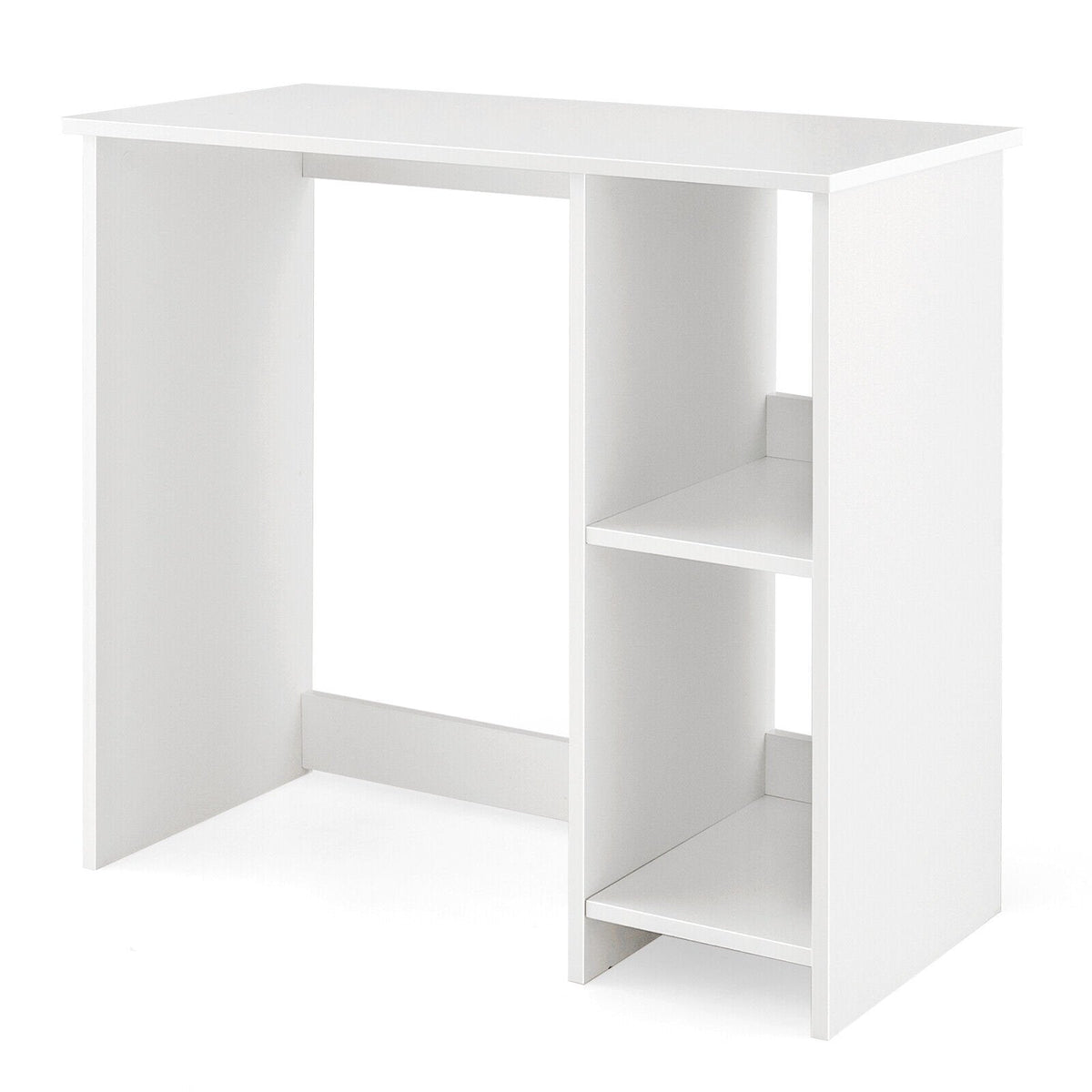 Bureau moderne de 31,5 pouces pour la maison avec 2 compartiments - Blanc