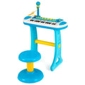 Teclado de piano de juguete para niños de 31 teclas con micrófono y múltiples sonidos, para mayores de 3 años - Azul