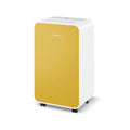 Deshumidificador silencioso de 32 pintas, 3 modos y 2 velocidades de ventilador, modo sueño de 33 dB, filtro lavable, amarillo