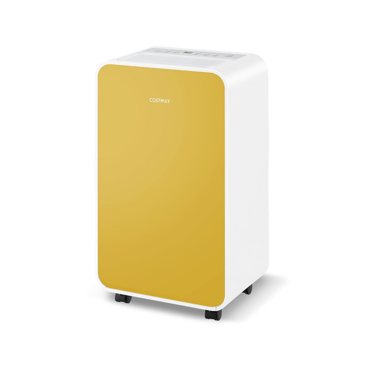 Deshumidificador silencioso de 32 pintas, 3 modos y 2 velocidades de ventilador, modo sueño de 33 dB, filtro lavable, amarillo
