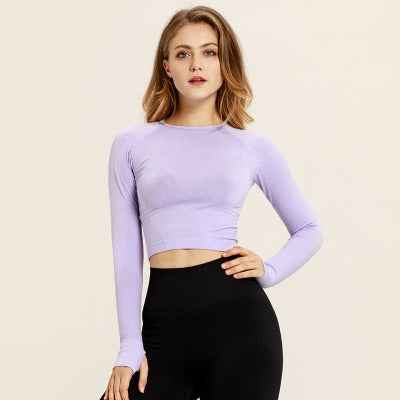 Yoga-Langarm-Workout-Top – Performance-Fitness-Activewear für Damen