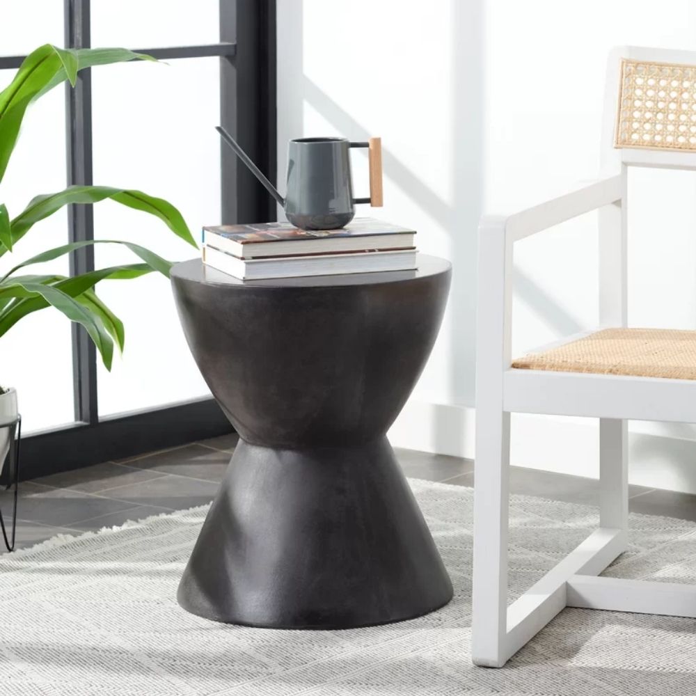 Roger Concrete Terrazzo Mid-Century End Table