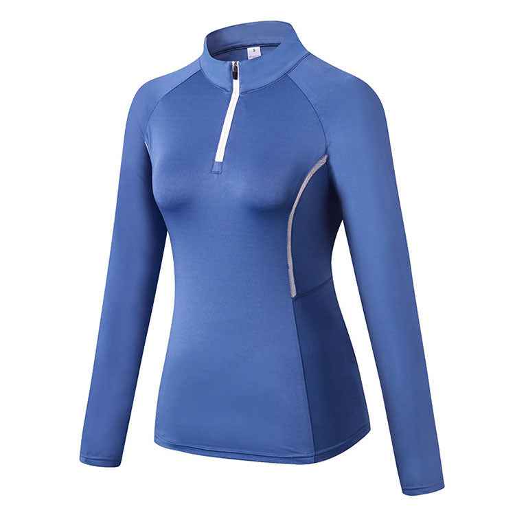 Pull de yoga à col montant pour femme – Haut d’entraînement fitness à manches longues